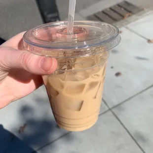 Iced oat milk latte