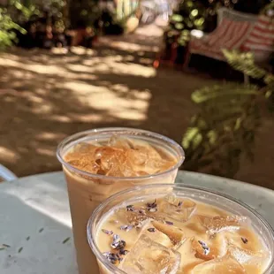 two cups of iced coffee