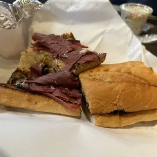Pastrami Sandwich on sub bun