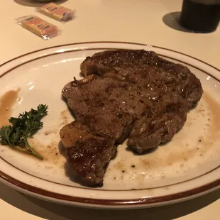 The 12oz Black Angus ribeye was better than it looks.