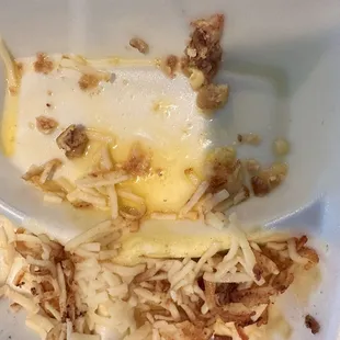 That's after draining and moving the omelet to another plate. Hash brown are loose and greasy too.