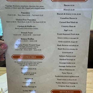 Menu side 2