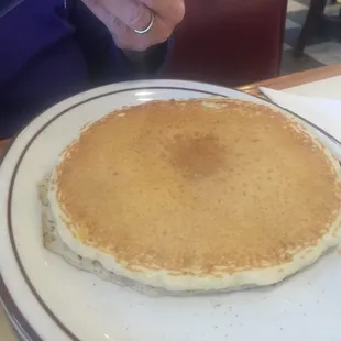 A well sized, nicely cooked pancake with great flavor.
