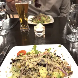 Salad chilly and crisp.