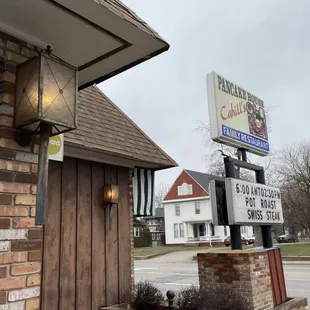 Sign by the entrance