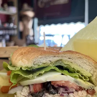 a sandwich and chips