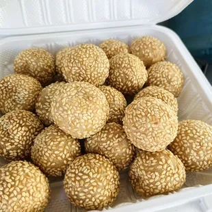 Mini sesame balls 12 for $6.99, min 6 for $3.99  - yummy