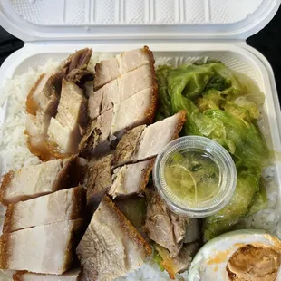 Roasted pork rice for mom