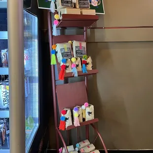 a display of ice creams