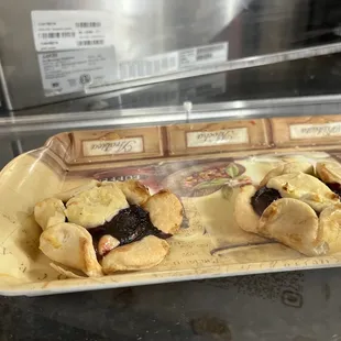 two pastries on a tray