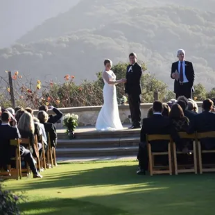 Wedding Ceremony at Holman Ranch in Carmel. Cain Event Planning provided Day of Coordination Services.