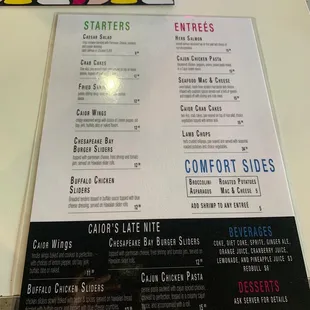 They don't have a website or menu posted. I had to physically go there for this... current as of Oct 2021