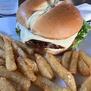 Burger with havarti cheese