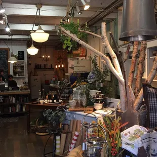 the interior of a coffee shop
