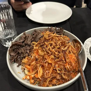 Koshary with Beef &amp; Lamb Shawerma Plate