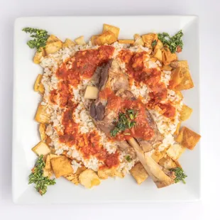 Fatta with Lamb shank