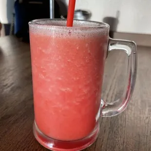 a glass of watermelon