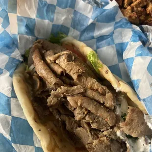 Gyro pita with everything