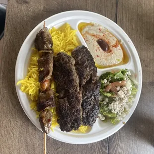 a plate of food on a table