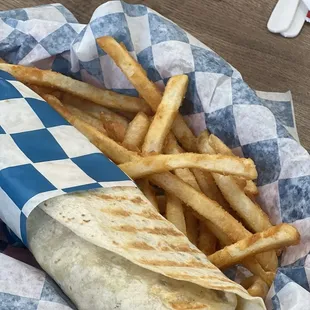 french fries in a basket