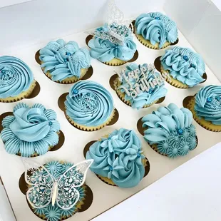 a box of cupcakes