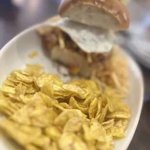 Pan con Lechon with a fried egg