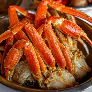 Boiled Snow Crab served  with our &apos;Cajju House Sauce&apos;