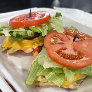 Replace bread for tomatoes!!! Omg so good