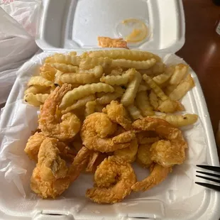 12 piece shrimp and fries