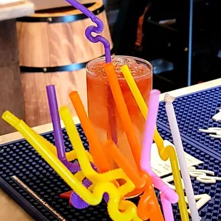 You will look like these straws after a good drink at Cajun Bay. Take Uber home.