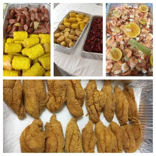 a variety of food items