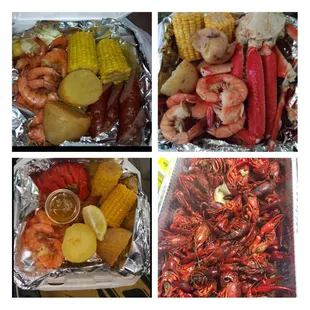 a variety of food items