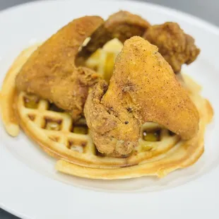 Cajun Chicken and Waffles