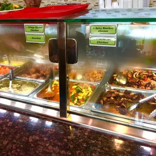 a variety of food items