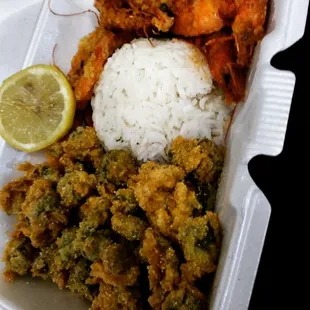 $10.00 
Pan Fried Shrimp &amp; Okra 

@cajuncafe