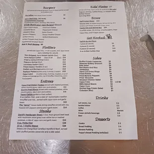 Updated menu December 2022