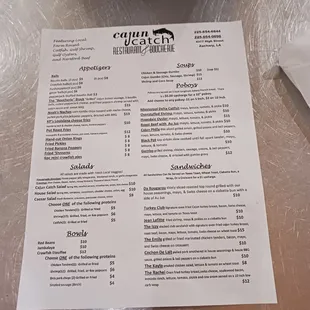 Updated menu December 2022