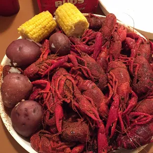 Boiled crawfish
