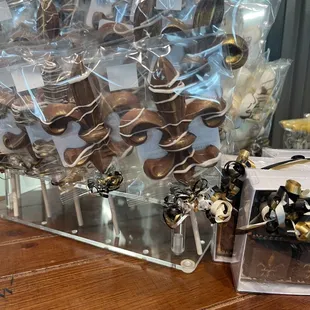 a display of chocolate candies