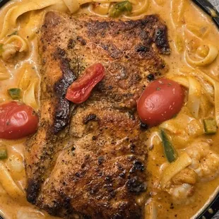 Salmon Fettuccine