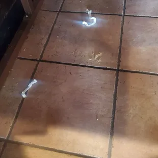 Dirty underneath table