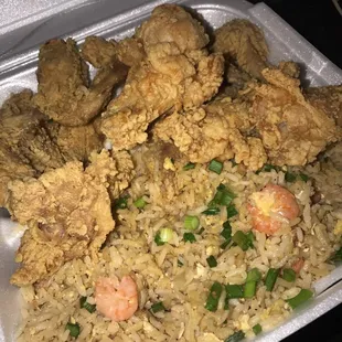 12pc chicken w/ Shrimp Fried Rice
