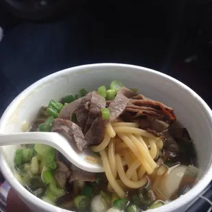 Yakamien --- a bit too salty but prob good when the weather is cold. Hot broth!