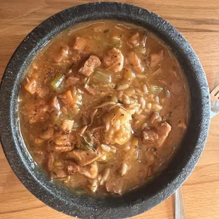 Chicken and sausage gumbo