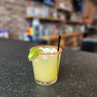 a close up of a drink in a glass