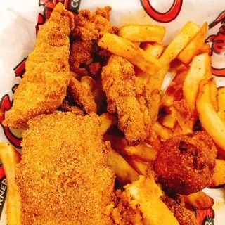 Fried Seafood Basket Combo