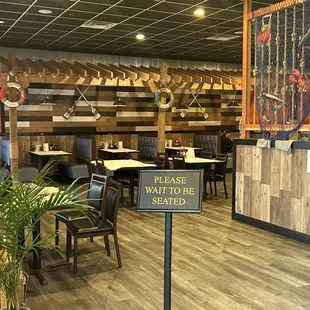 Clean, spacious seating area