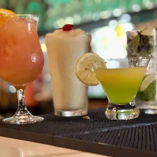 three cocktails