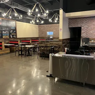 the inside of a restaurant