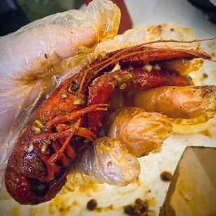 All the crawfish were huge!